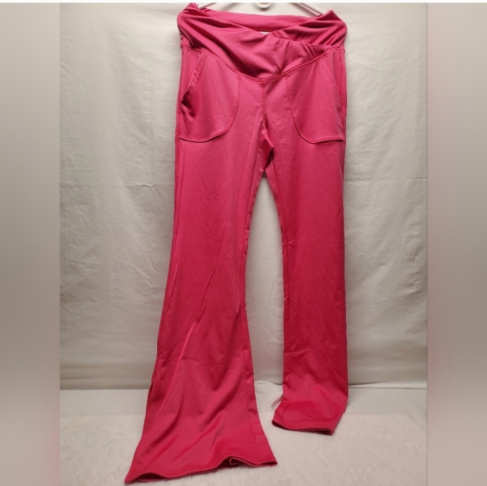 SHEIN Sexy Barbiecore Y2K Hot Pink Boot Cut Pants